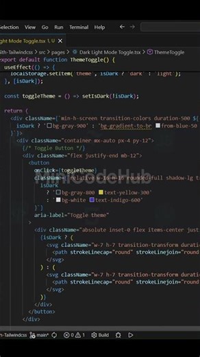 Dark Light Mode Toggle #nextjs #react #javascript #tailwindcss #frontend