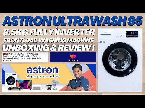 Astron ULTRAWASH 95 Front Load Automatic Washing Machine 9.5kg Unboxing and Review | Fully Inverter
