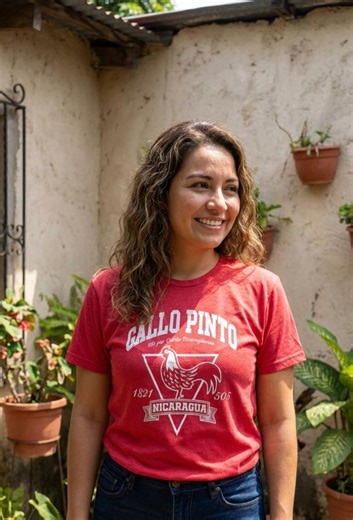 Nicaraguan Gallo Pinto Shirt- 100%nicaragüense T Shirt-orgullo Nica Tee. Hispanic Heritage Graphic Tee - Etsy