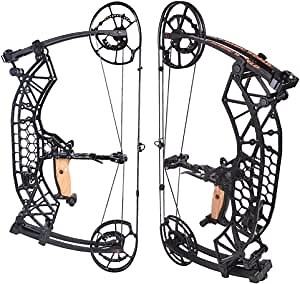 ZSHJGJR Archery Compound Bow 35-65lbs Dual-Purpose Catapult Steel Ball Compound Bows Adult Competition Athletic Bow for Hunting Fishing