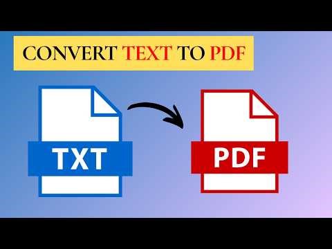 How to Convert Text to PDF | Text Convert To Pdf