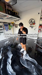 32K views · 5K reactions | ALL IN ⚡️ 2 tone metallic epoxy floor. 440 sq ft BANNNG! | Brandon Long | Facebook