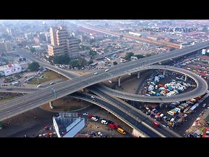 Drone Shot of KWAME NKRUMAH INTERCHANGE - CIRCLE ACCRA | Aerial Shots of Ghana