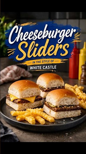 White Castle Style Cheeseburger Sliders at Home