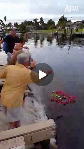 America's Funniest Home Videos on Instagram: "Truly an unforgettable ceremony 😇 . . #afv #fail #lake #dock #break #destruction"