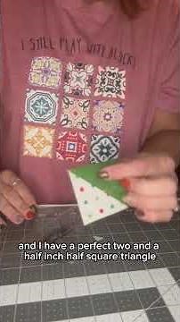 How to square a half square triangle- using a Bloc-Loc ruler