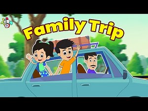 Family Trip | Road trip | Animated Stories | English Cartoon | Moral Stories | PunToon Kids English