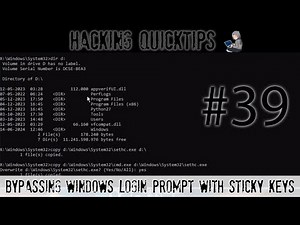 Hacking QuickTip 39 - Bypassing Windows Login Prompt with Sticky Keys