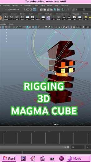 Rigging a Minecraft 3D asset #game