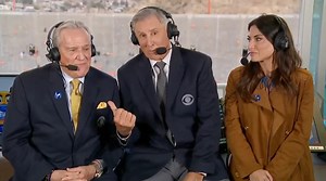 CBS cuts off Gary Danielson during his sign-off message from Sun Bowl, his final college football broadcast