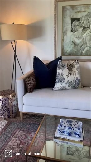 2.8K views · 48 reactions | Check out how a simple update on the pillows can change the look of your living room! ...#homedecor #decor #decoration #decorating #design #homedesign #designer #traditional #style #instadesign #instadecor | Ramon - at HOME | Facebook