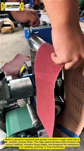 This Belt Grinder Removes Metal Fast! | Satisfying Industrial Grinding Process