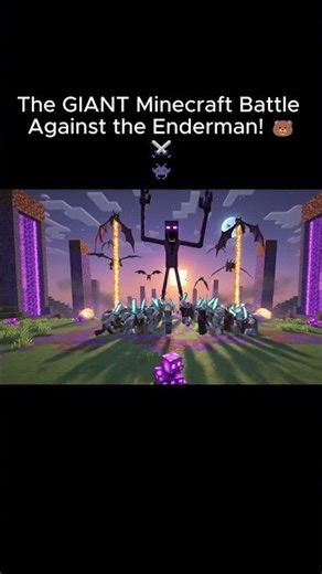 The GIANT Minecraft Battle Against the Enderman! 🐻⚔️👾