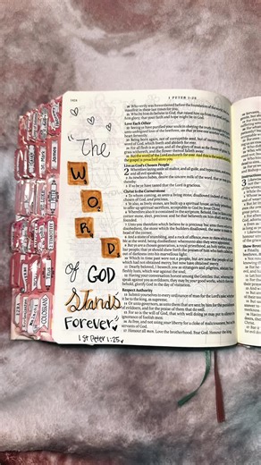 Everything changes.. but God’s Word never does. Stand on His promises today 🤎 #BibleGlowWithMari #1Peter125 #WordOfGod #TruthThatLasts #FaithFoundation