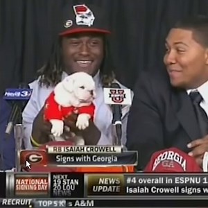 732K views · 17K reactions | 11 years ago, Isaiah Crowell brought out a baby UGA for his signing day announcement  Georgia Football | College Football on ESPN | Facebook