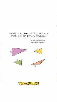 Triangle Congruence — Are Three Sides Enough?