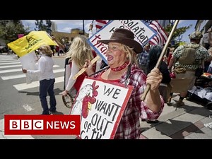 Coronavirus: US protests against and for lockdown restrictions - BBC News