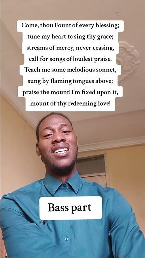 Come thou fount of every blessing| Bass part| #hymns #choir #chorale