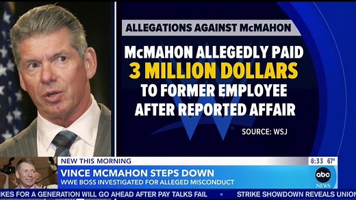 1.1M views · 661 reactions | Vince McMahon stepped aside as CEO while his company investigates him for alleged misconduct. https://gma.abc/3QtwOjs | Good Morning America | Facebook