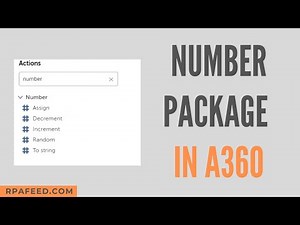 Number Package in A360 | Automation 360 | RPAFeed