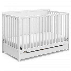 Graco Melrose 5-in-1 Convertible Baby Crib with Drawer, White