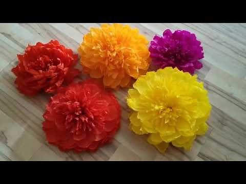 DIY Krepp Papierblumen/ Papierblumen selber machen