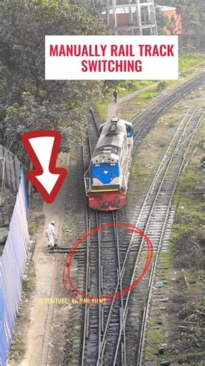 Manually rail track switching
