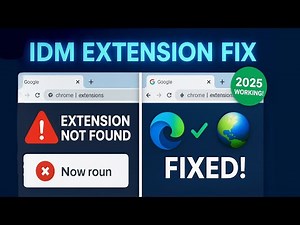 Fix IDM Extension Not Showing in Google Chrome (100% Working | 2025 Guide)