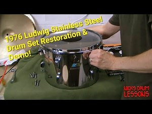 Ludwig Stainless Steel Drum Set Restoration