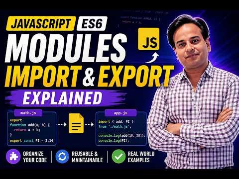 JavaScript Modules (Import & Export) Explained | ES6 Tutorial for Beginners