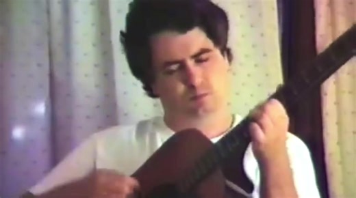 From the documentary ‘My Dinner with Daniel’ ⚡️ Daniel Johnston “Funeral Home” Uniontown, Maryland 1988 ⚡️ #danieljohnston #1980s #liveperformance #acoustic #documentary