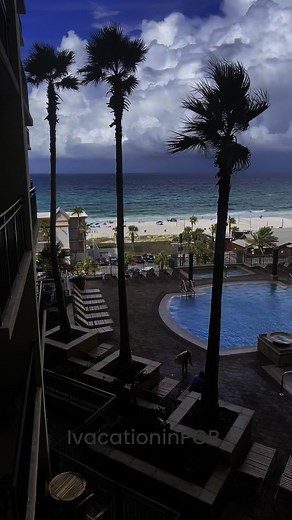 Beautiful view from the Terrace at Origins in Sea Haven. 🌴☀️🏖️ Click on the link below to view our condo located on the west end of the beach near Pier Park. https://www.ivacationinpcb.com/origins-at-seahaven-condos/origin-at-seahaven-624 | I Vacation in PCB