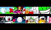 Mix of 8 videos from youtube : BFB 1-8 Episodes Played At Once