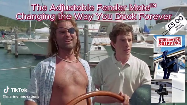 Dock like a pro with the Adjustable Fender Mate™. No stress, just simple Fender management. Be like Captain Ron—relaxed, in control, and always docking in style! #boat #boating #boatlife #boataccessories #boats #mooring #marineinnovations #adjustablefendermate #yacht #motorboating