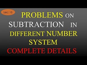 Lec-15 Problems on Subtraction Using Compliment in Different Number Bases | STLD | R K Classes |