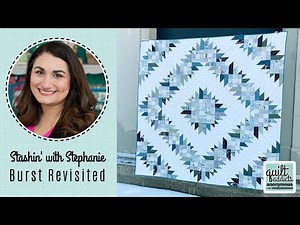 Stunning fat quarter quilt that is WAY easier than it looks! Burst Revisited