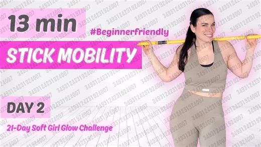 2026.01.02 【FitWithMinna】温和 13 分钟全身棒棒操 ｜ 适合初学者 & 站立 ｜ 第2天 软萌女孩光彩