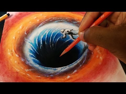 3D Black Hole Drawing - Part 1/2 - Sketch