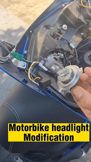 Motorbike headlight Modification#motorcyclelight #headlightmodification #automotivelighting