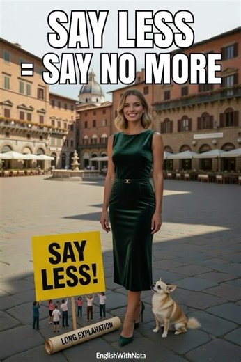 “SAY LESS” = say no more / I’m in. Example: “Pizza tonight?” — “Say less.” Save ✅ Comment your sentence 👇 #learnenglish #englishslang #englishphrases #spokenenglish #creatorsearchinsights