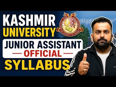 Kashmir University | Junior Assistant Syllabus ‪@CareerSuccessJammu‬