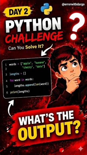 🚀 Python Challenge || Welcome to Day 2 of 100 Days of Python on errorwithdargo