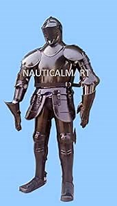 Medieval Black Knight Full Suit of Armor Wearable Warrior Collectible Armour Costume