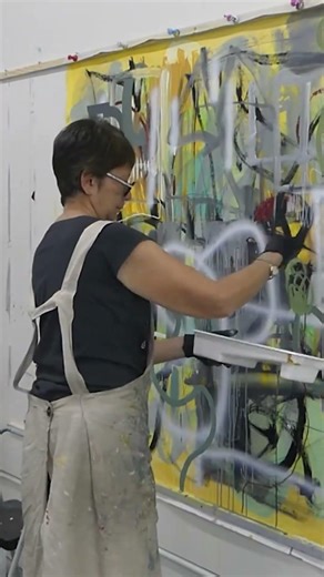 Start to FINISH - Large Scale Acrylic Mixed Media Painting on Canvas #acrylicmixedmedia