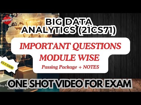 BDA(21CS71) Important Topics+ Notes- 21CS71- Passing Package- Big Data Analytics #21CS71 #BDA #vtu