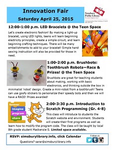 Innovation Fair Teen Activities @ Simsbury Public Library