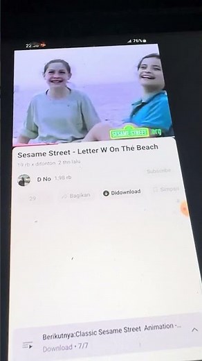 Sesame Street Letter W On The Beach Reversed