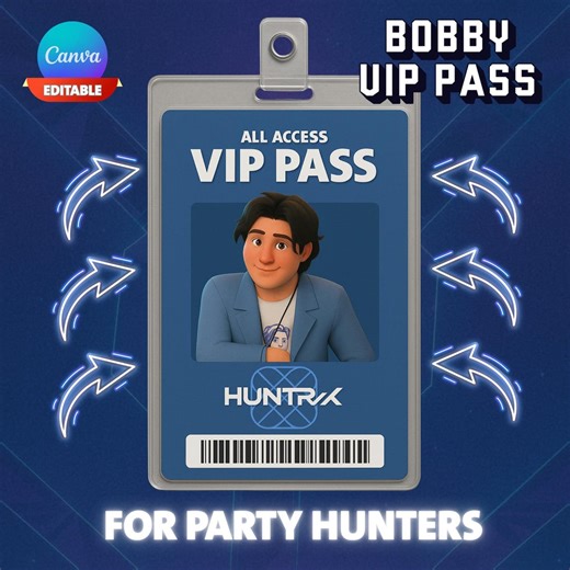 Kpop Demon Hunters Bobby VIP Pass Printable - Kpop Demon Hunters Bobby Lanyard - Kpop Demon Hunters Cosplay - Bobby Costume VIP Badge - Etsy