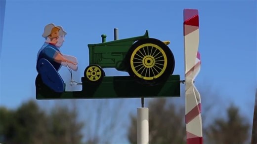 Antique Green Tractor Whirligig - Etsy