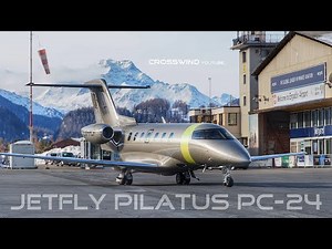 Jetfly Aviation Pilatus PC-24 | Landing and Take Off | Engadin Airport | 19.02.2022